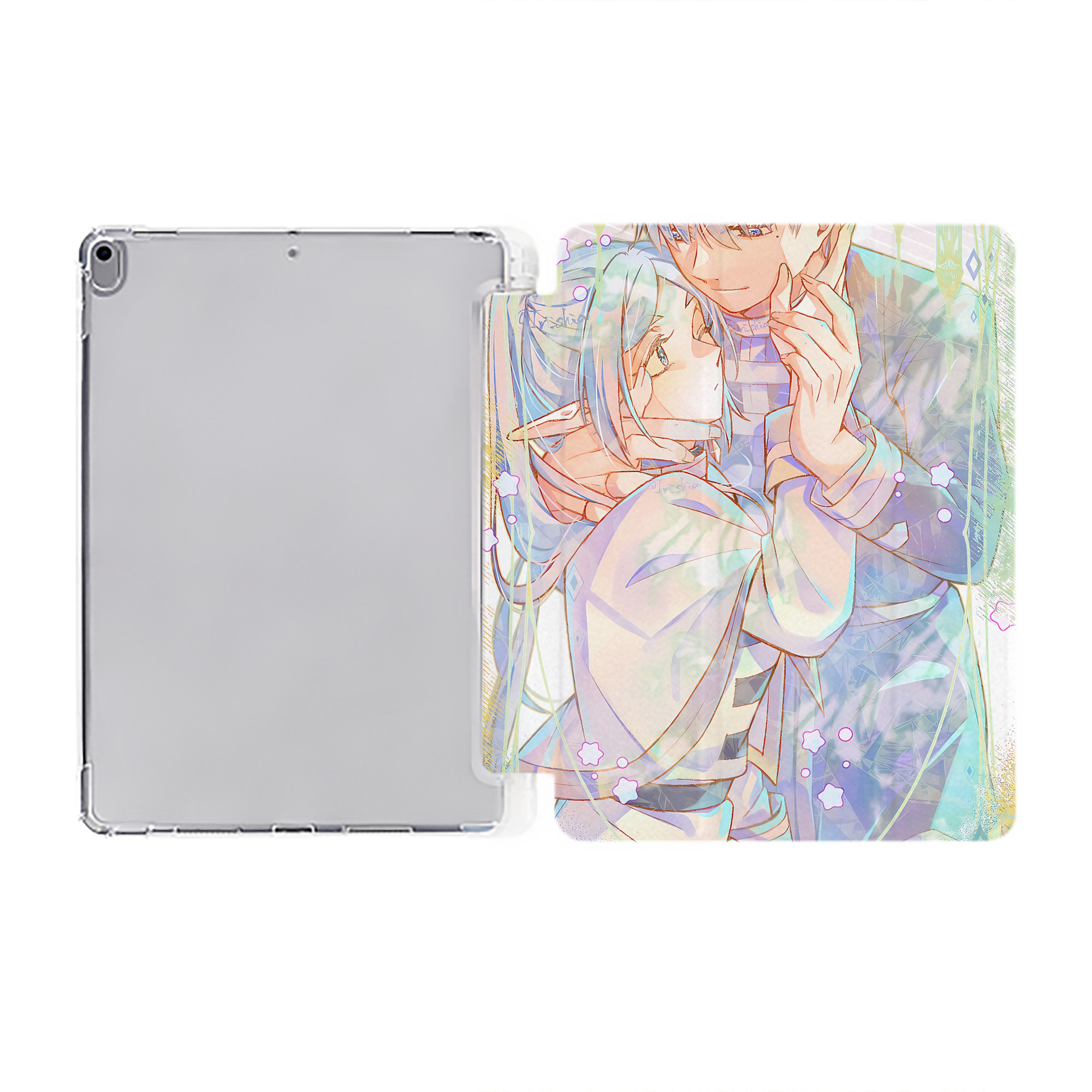 （画像用） 葬送のフリーレン Frieren IPad ケース ペン収納付き 三つ折りスタンド PUレザー×シリコン 対応機種9.5/10.5/10.9インチ
